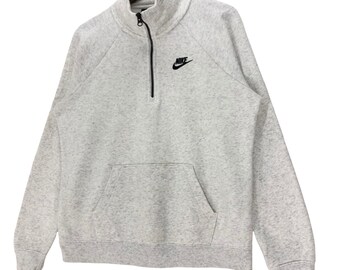 Nike Sweatshirt Half Zip Small Logo Nike Swoosh Streetwear Fashion