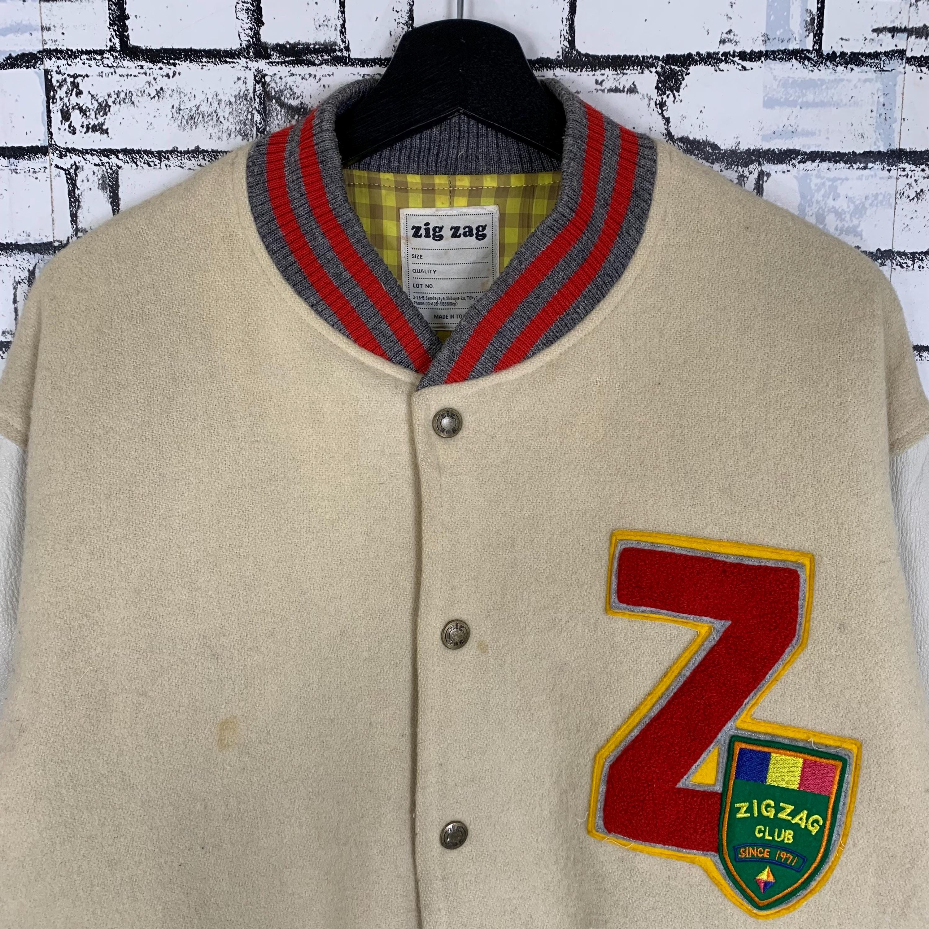 ヴィンテージ ジグザグ クラブ ジャケット ミディアムサイズ - Etsy 日本
