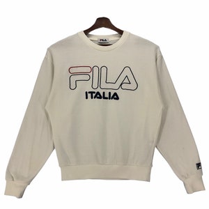 Vintage Fila Italia Sweatshirt Embroidery Spellout Fila Italia Sportswear Manufacturer Pullover Size Small.
