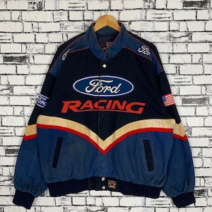 Vintage Jeff Hamilton Ford Racing Jacket Size 2XL