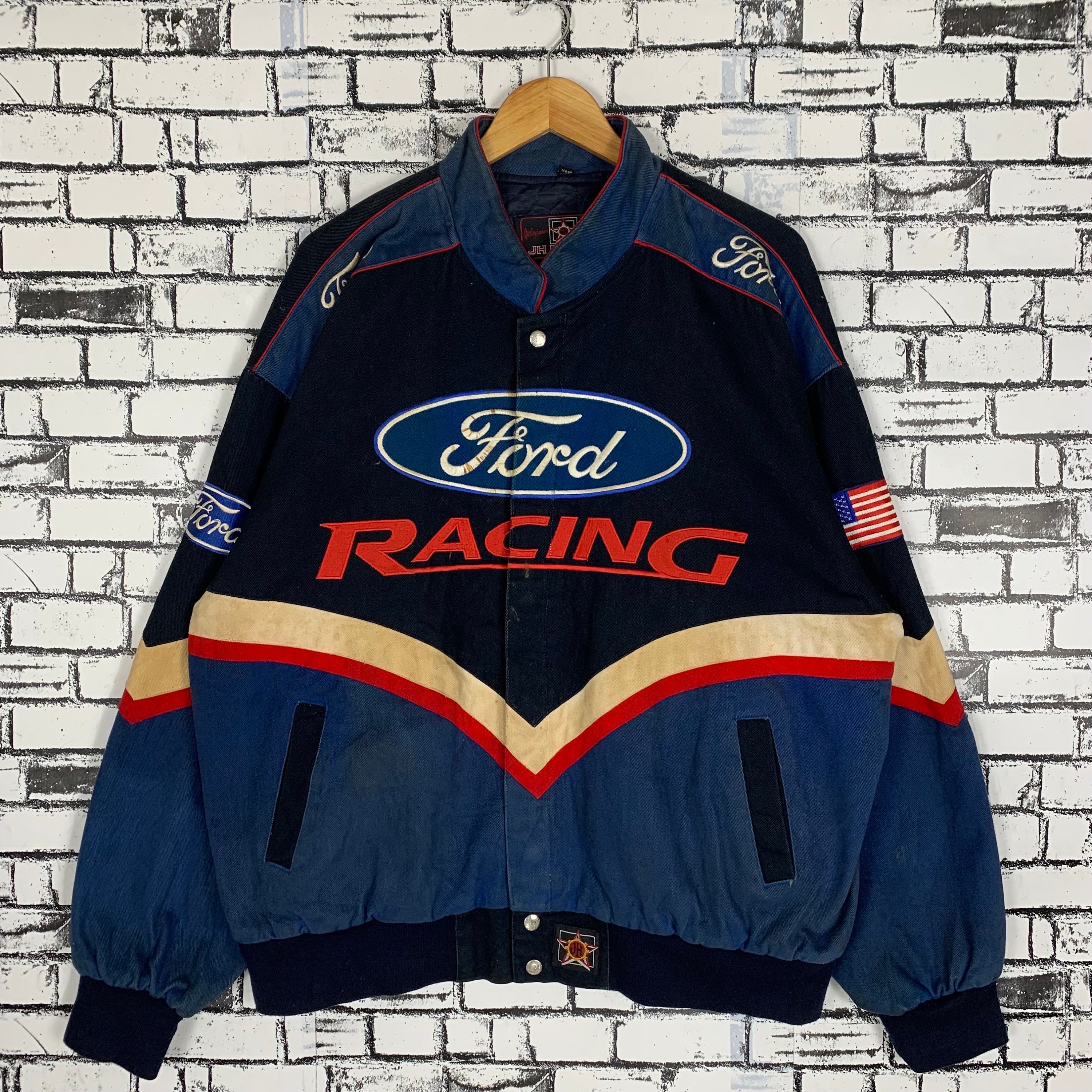 Ford Racing Champions Jeff Hamiltonジャケット Vintage Jeff Hamilton Ford Racing Jacket Size 2XL - Etsy