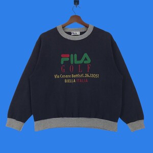 Vintage Fila Golf Embroidery Spellout Fila Sweatshirt Crewneck Pullover Jumper Small Size Vintage Sweatshirt