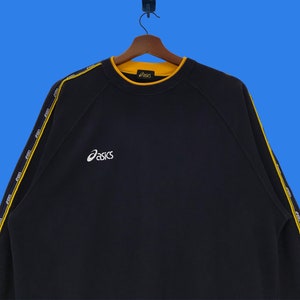 Vintage Asics Side Tape Sweatshirt Crewneck Small Logo Asics Sportwear Pullover Jumper Large Size Vintage Sweatshirt. image 3