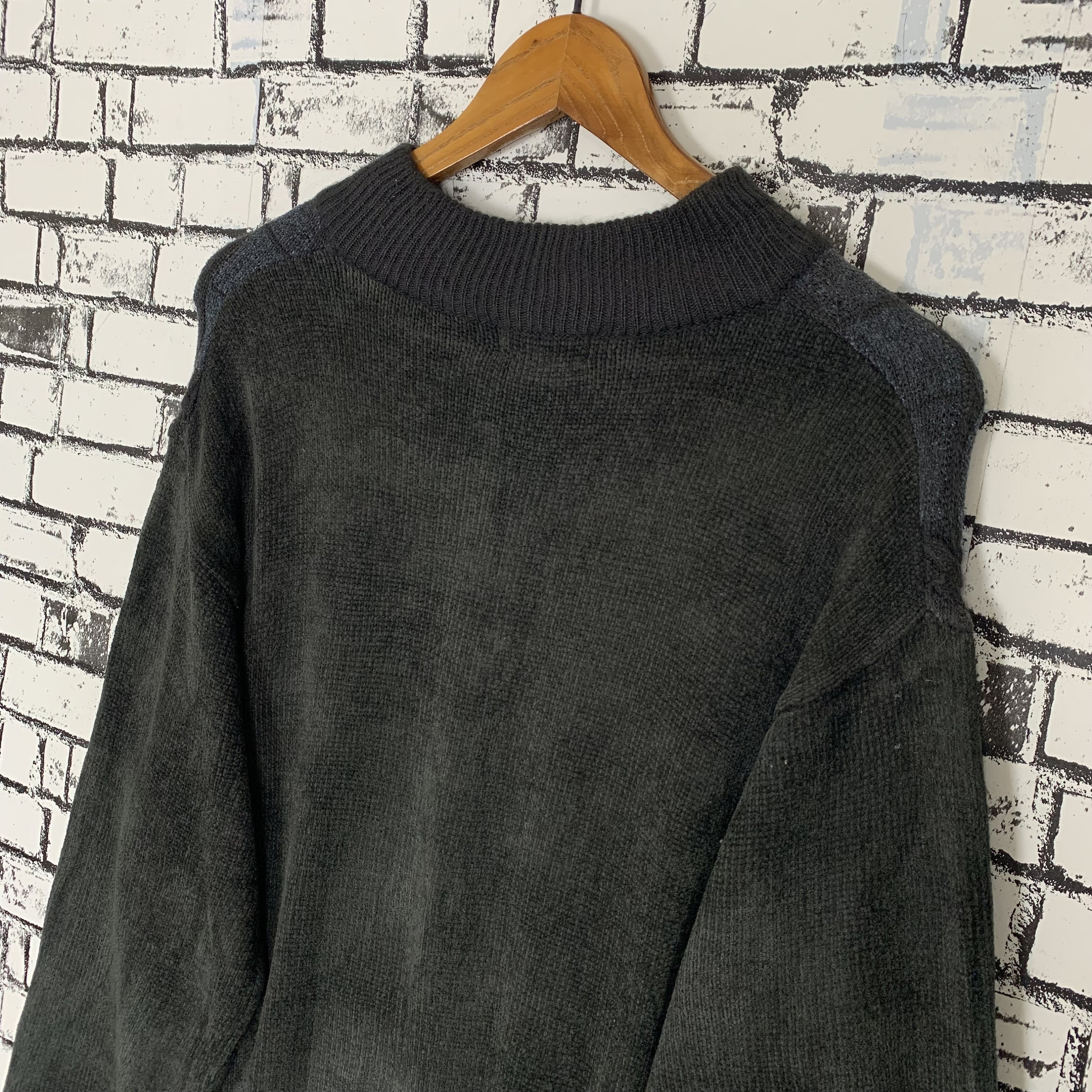 Vintage Kansai Yamamoto Half Zip Knit Pullover - Japanese Designer 