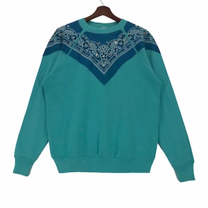 Vintage Bandana Paisleys Sweatshirt Made In USA