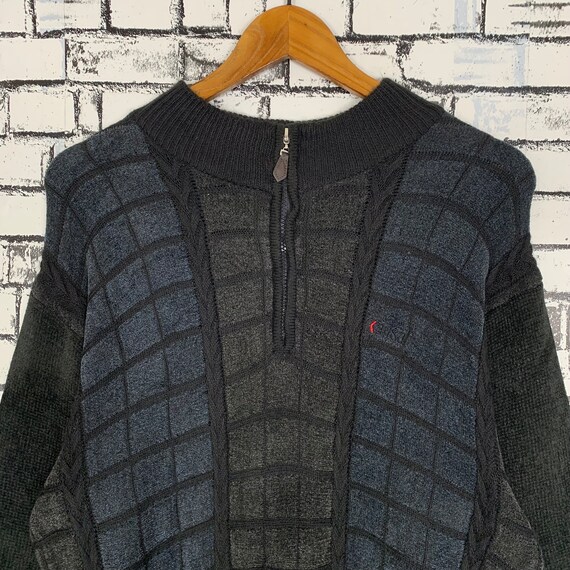 Vintage Kansai Yamamoto Half Zip Knitwear Pullover Japanese 