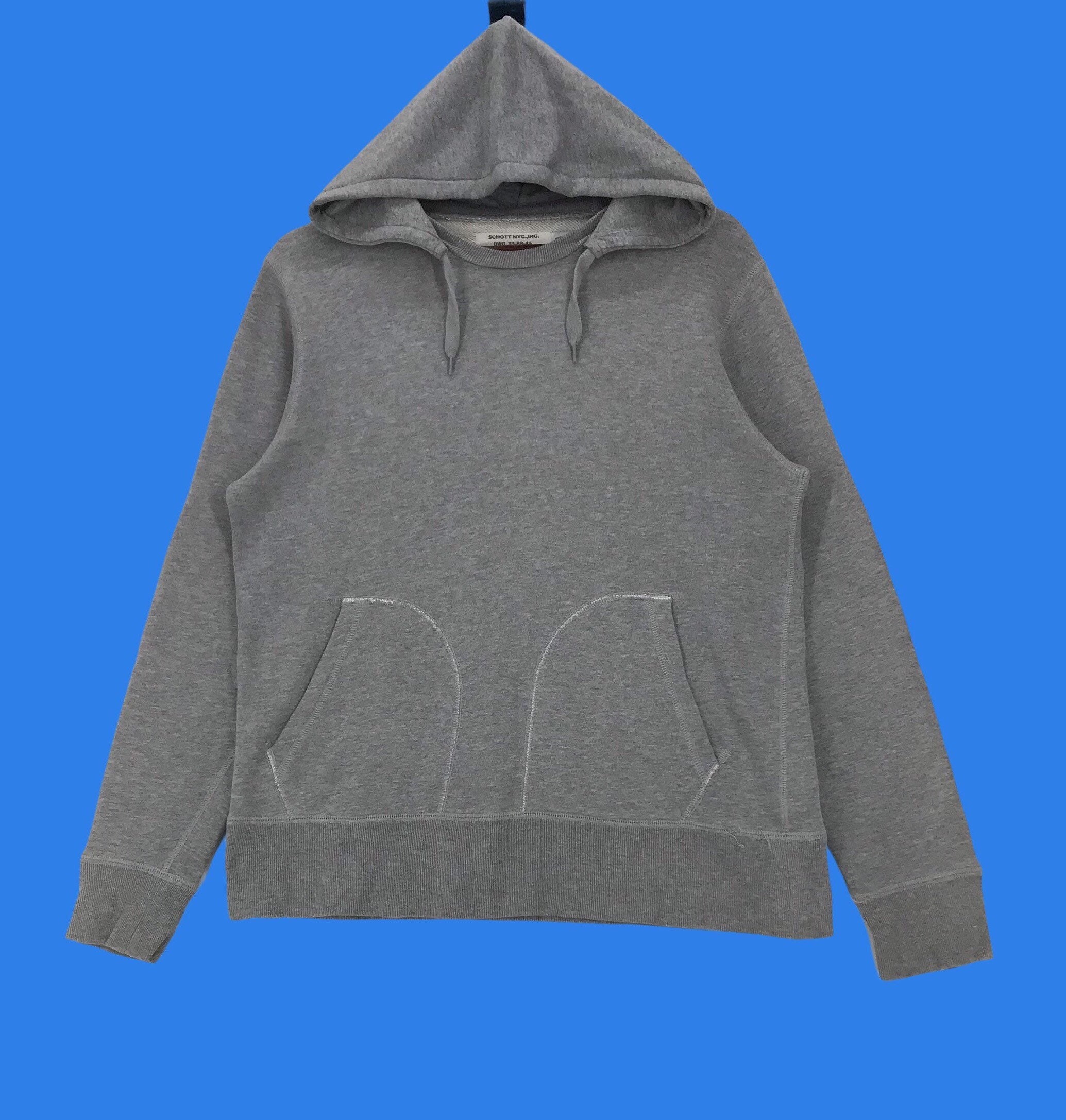 Vintage Schott NYC Hoodie Sweatshirt Plain Schott NYC American Clothing Company Pullover Small Size Vintage Sweatshirt