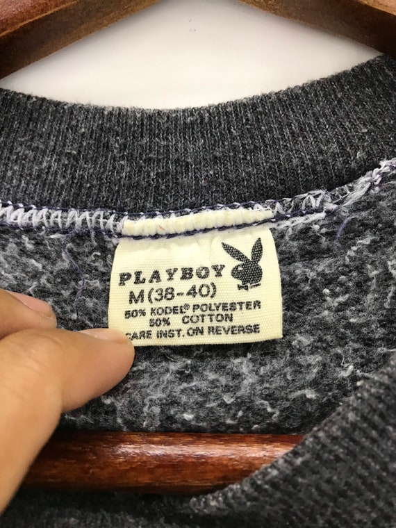 90s Playboy Small logo striped Zipper sweatshirt M size