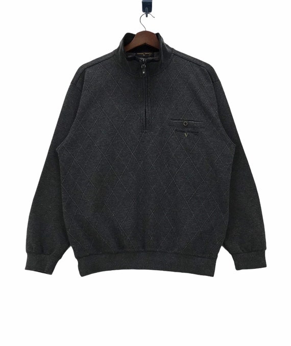 Vintage 90s Rudolph Valentino Half Zip Sweatshirt… - image 1