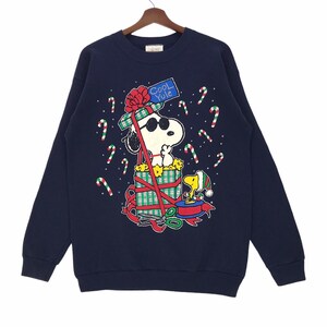 Vintage 90-tals Snoopy-tröja: Stortryckt Beagle-tröja (Medium)