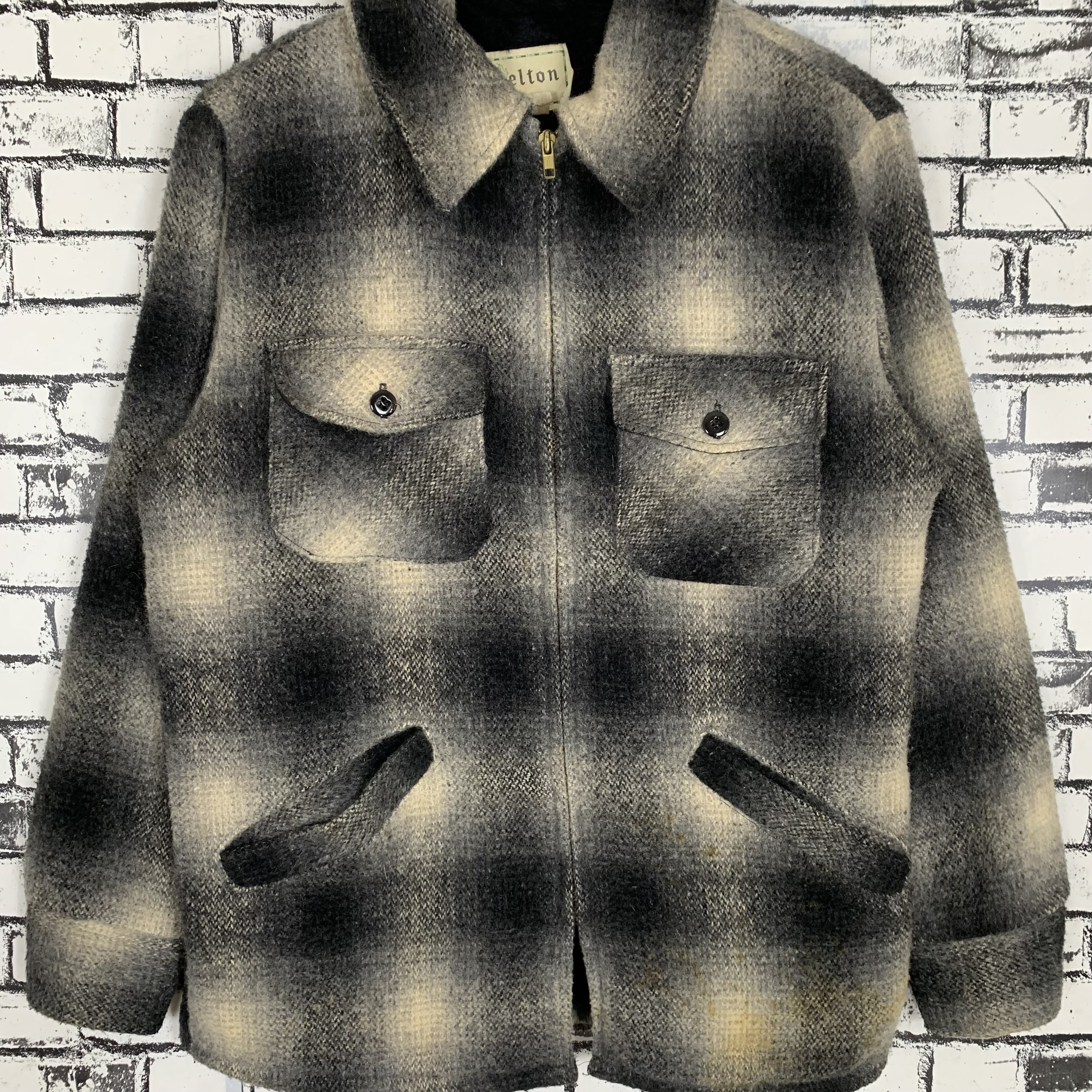 ジャケット・アウター Rare!70s MELTON OUTER JKT Buffalo plaid ジャケット・アウター Rare!70s MELTON OUTER JKT Buffalo plaid