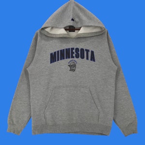 Vintage Minnesota Baseball Hoodie Sweatshirt Spellout Minnesota Golden Gophers men’s Basketball Large Size Vintage Sweatshirt