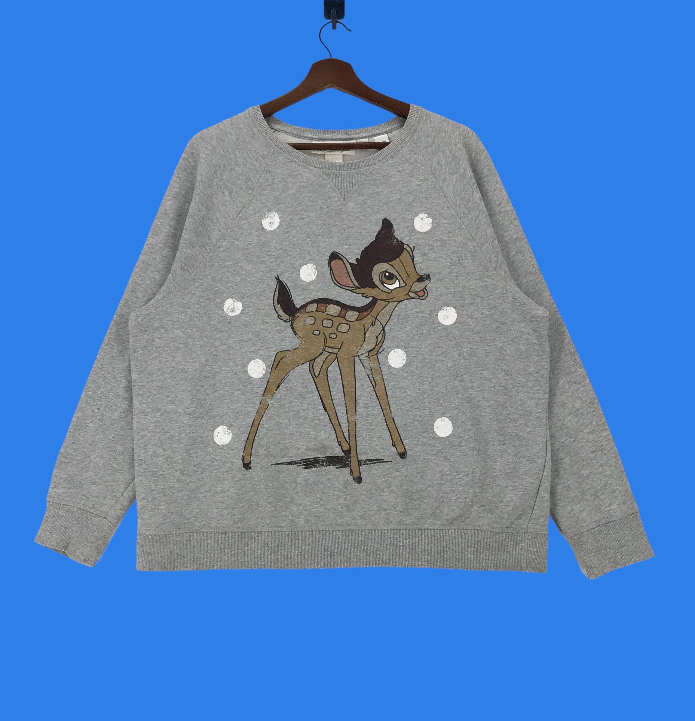 Vintage Walt Disney Bambi Sweatshirt Crewneck Crop Top Sweatshirt