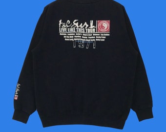 Sudadera de cuello redondo con diseños de surf vintage T&C - Talla XL