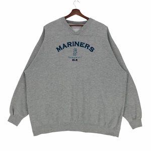 Vintage Seattle Mariners American Professional Baseball Sweatshirt Spellout Mariners MLB Pullover XXLarge Size Vintage Sweatshirt.