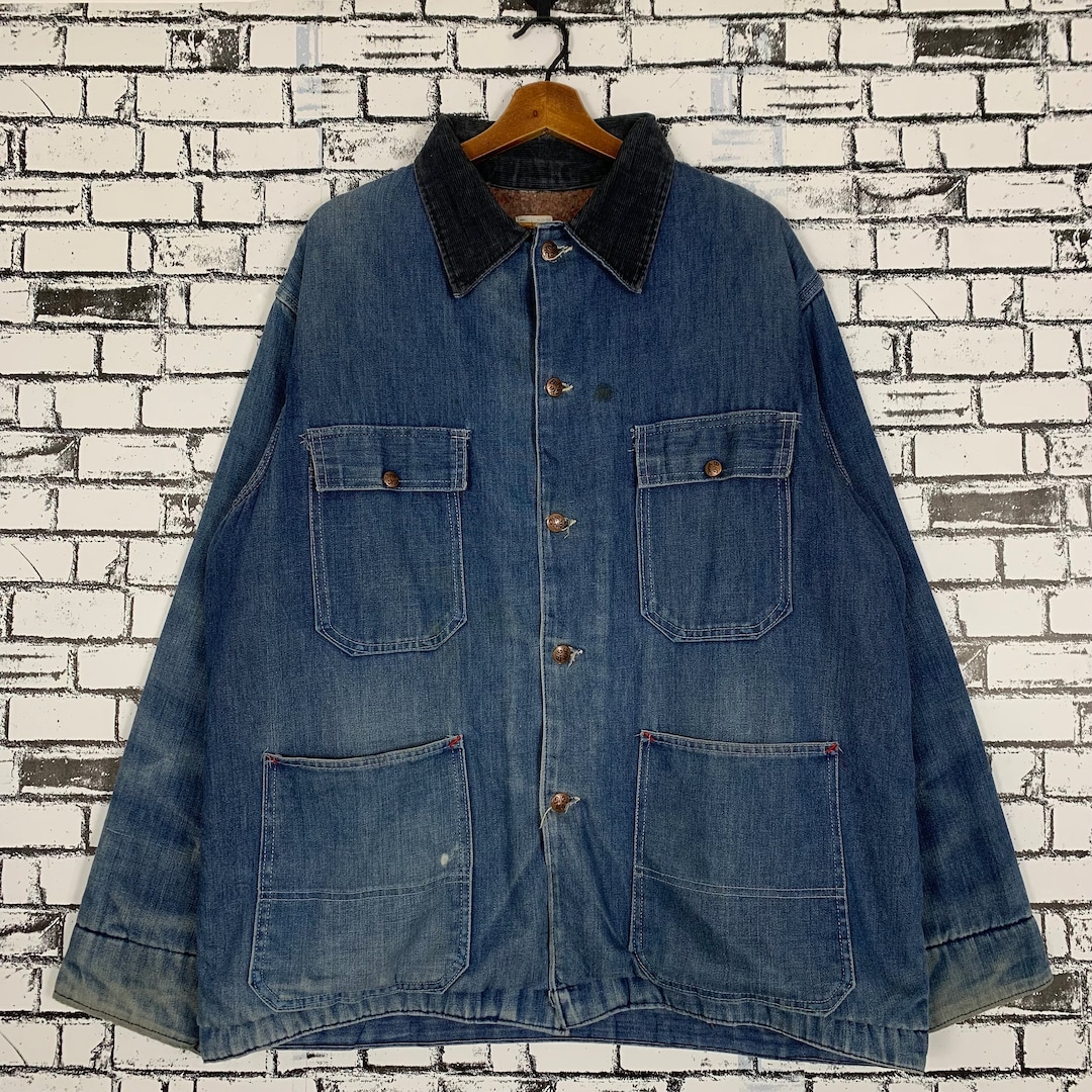 Vintage JC Penney Denim Chore Jacket Workers Jacket Size Large - Etsy