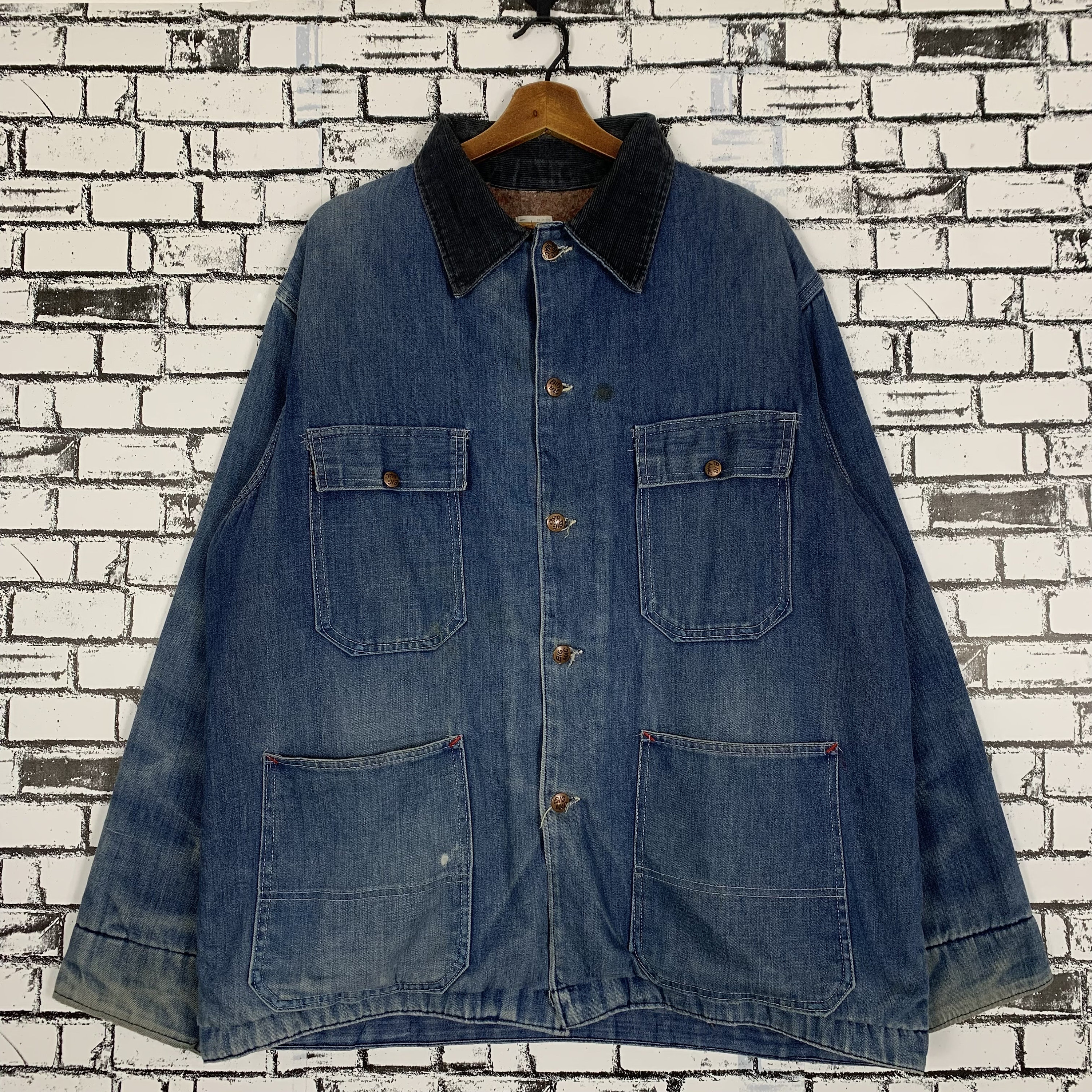 jc penney デニムワークジャケット　ヴィンテージ sears Vintage JC Penney Denim Chore Jacket Workers Jacket Size Large - Etsy