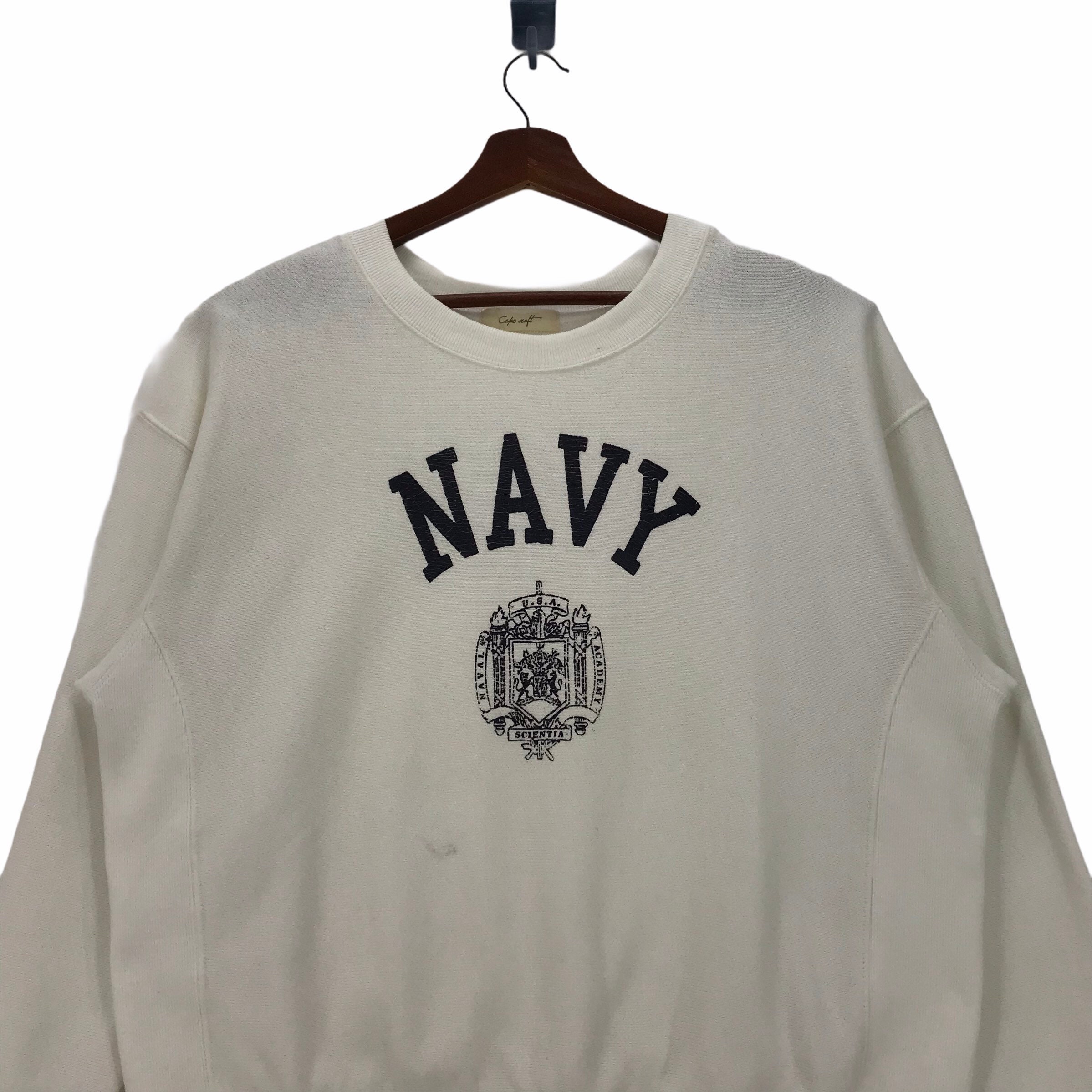 Sweat Homme Marine Santee - Taille L - Fabriqué USA - état Très Bon