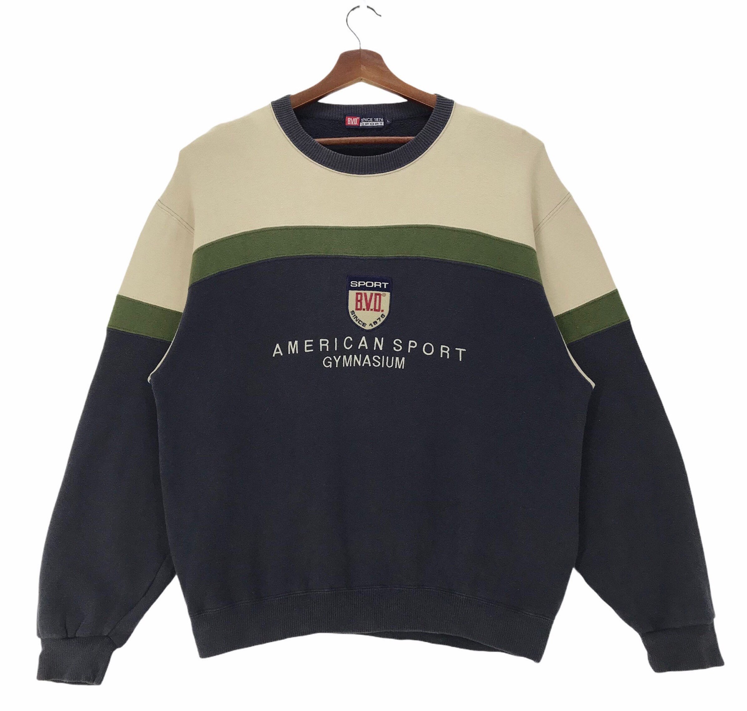 Vintage B.V.D Brand Sweatshirt Spellout American Sport Gymnasium