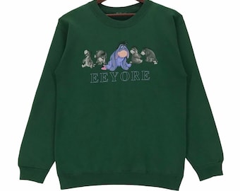 Vintage 90s Eeyore Fictional Character Sweatshirt Eeyore Winnie The Pooh Pullover Small Size Vintage Sweatshirt.