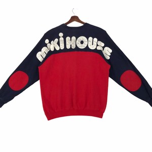 Vintage Miki House Sweatshirt Big Spellout Miki House Back Pullover Large Size Vintage Sweatshirt.