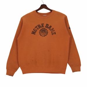 Vintage 90s University Of Notre Dame Sweatshirt University Notre Dame, Indiana Pullover Medium Size Vintage Edwin.