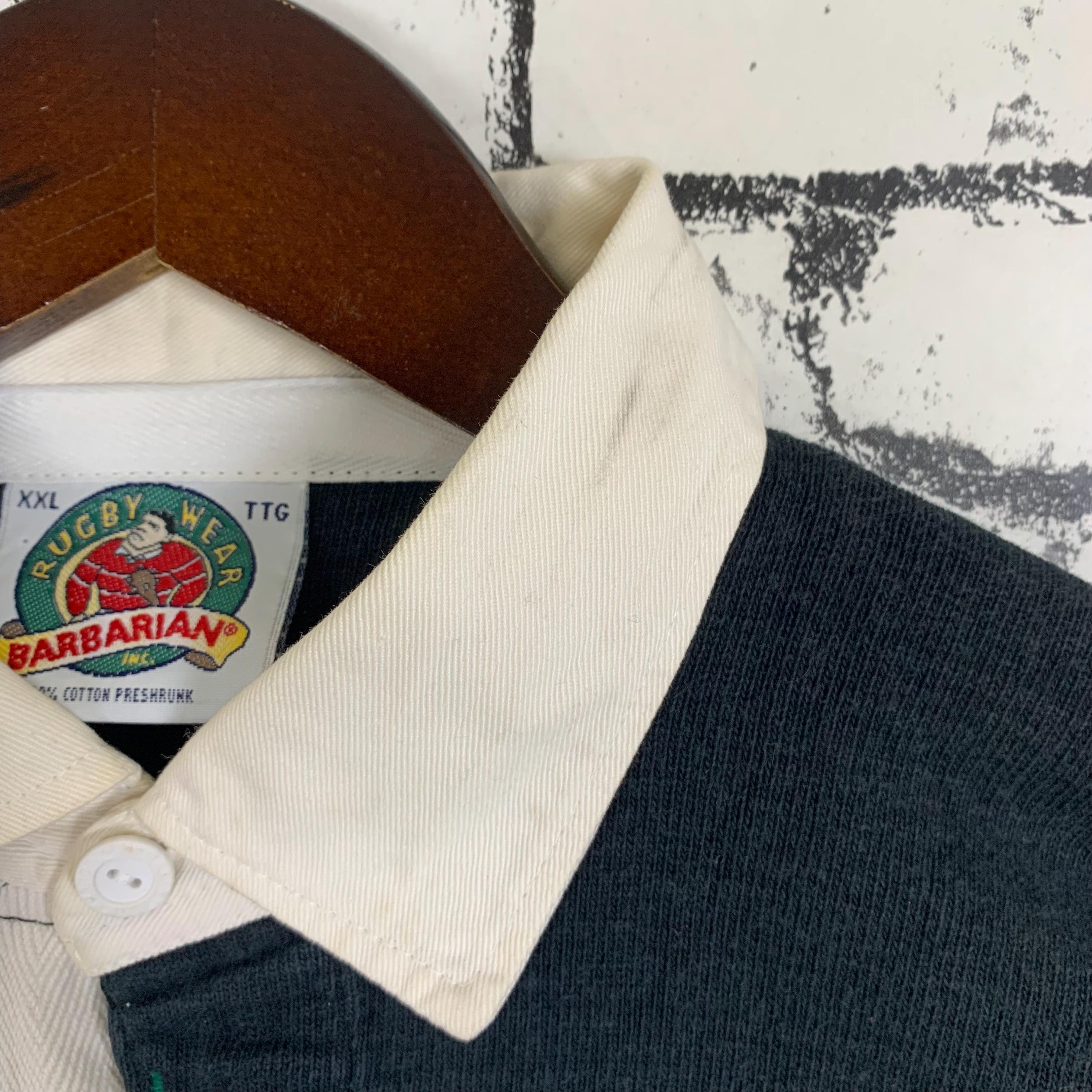 Vintage 90s Sportwear Barbarian Rugby Wear Polo Rugby Shirt - Etsy