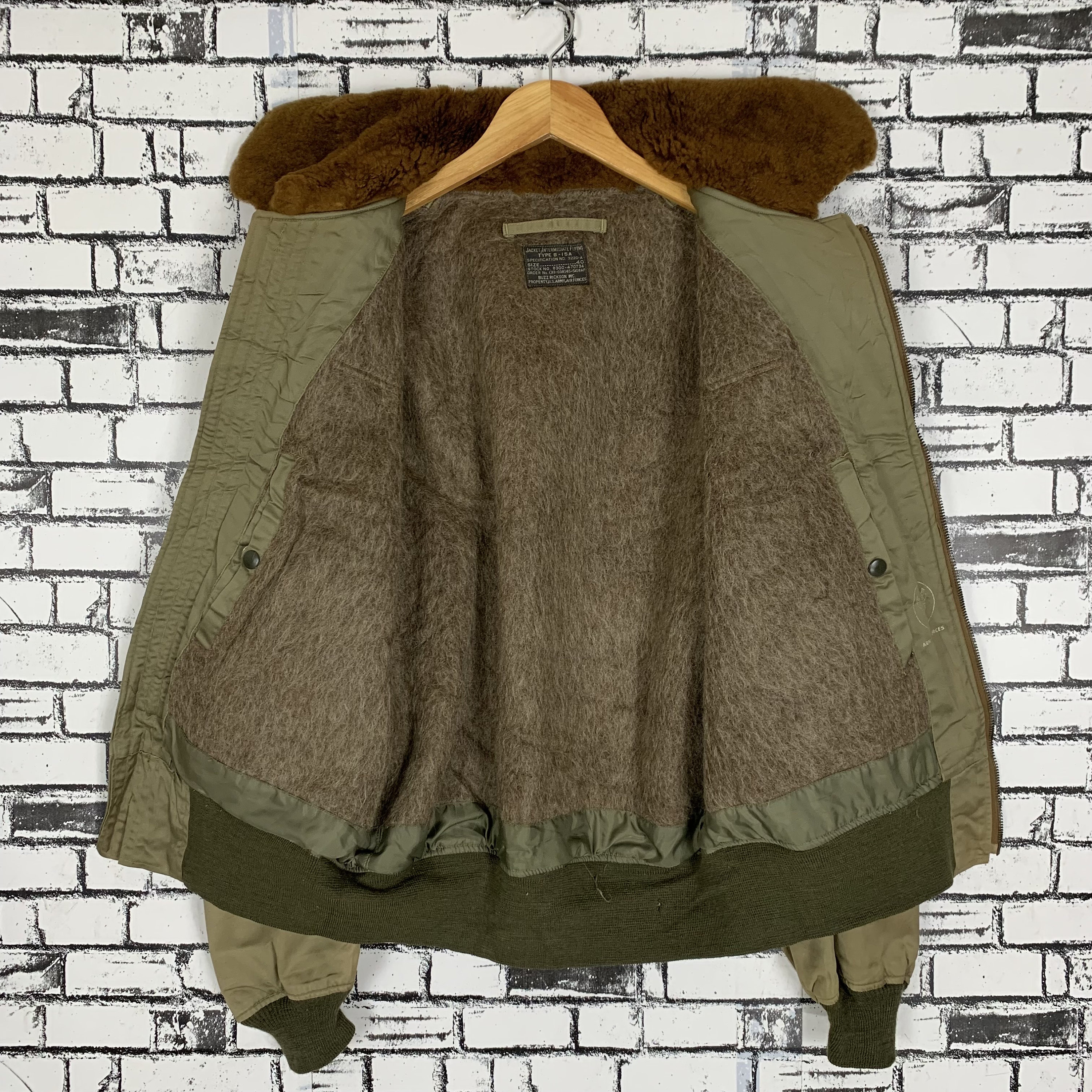 Vintage Buzzrickson U.S Army Air Force Bomber Type B15A Jacket 