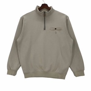 Vintage 90s Gianni Valentino Half Zip Sweatshirt Embroidery Small Logo Gianni Valentino Designer Pullover Large Size Vintage Sweatshirt.