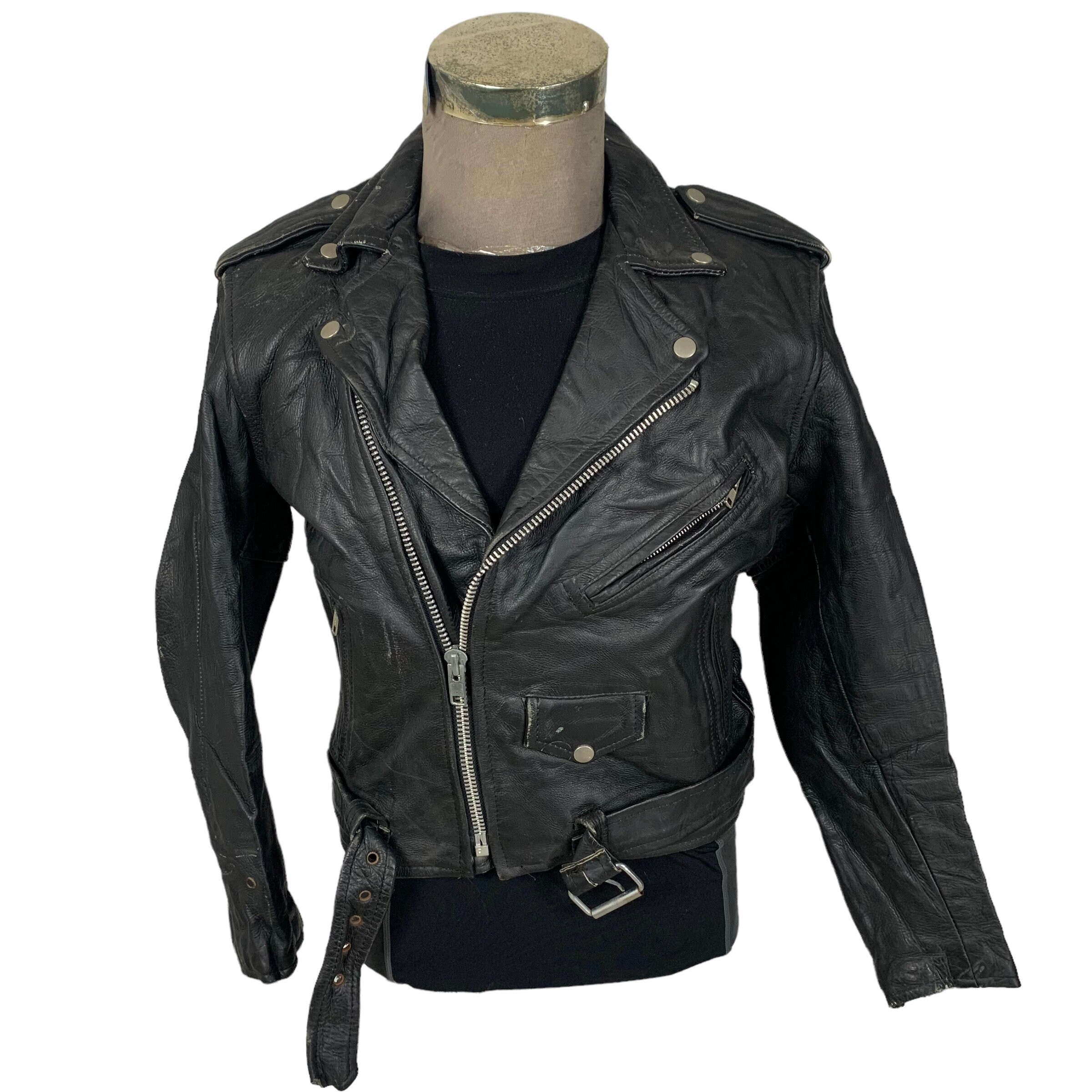 vintage leather biker jacket バイカージャケット Vintage 1990s First Genuine Leather Biker Jacket / Fall