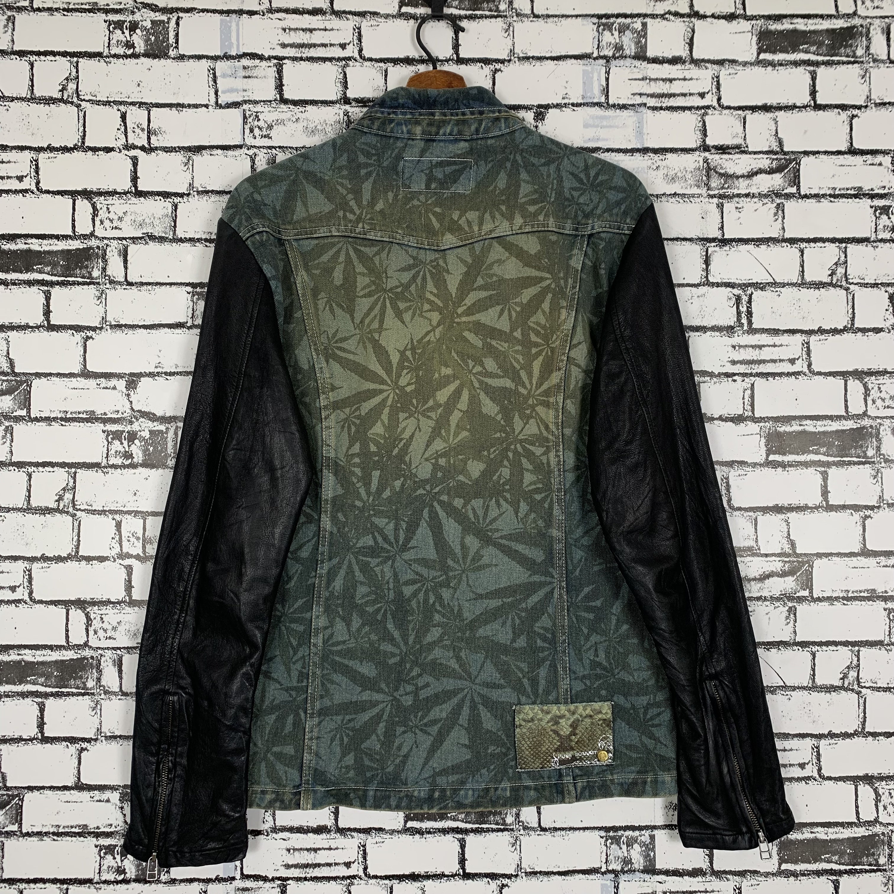 Kyoji Maruyama Denim Jacket: Soft Wash With Leather Sleeves - Etsy