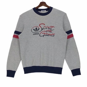 Vintage Adidas Sweatshirt Crewneck Spellout Adidas Spirit Of The Games Pullover Medium Size Vintage Sweatshirt.