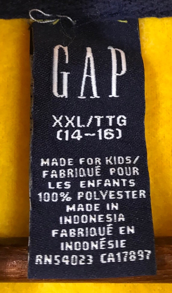 Vintage 90s Gap Fleece Hoodie Sweatshirt Embroide… - image 6
