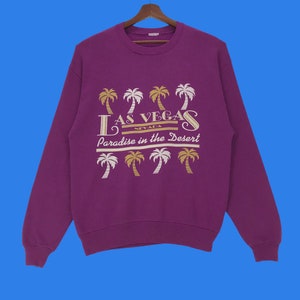 Vintage Las Vegas Nevada Sweatshirt Spellout Las Vegas Nevada Paradise In The Desent Pullover Jumper Small Size Vintage Sweatshirt.