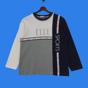 Vintage Elle Sports Sweatshirt Spellout Elle Sports Pullover Medium Size Vintage Sweatshirt.