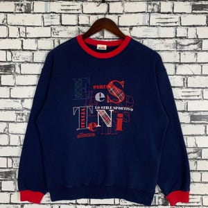 Vintage Ellesse Sweatshirt Ellesse Embroidery Sweatshirt Crewneck