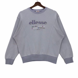 Vintage Ellesse Sweatshirt Crewneck Crop Top Embroidery Spellout Ellesse Sportwear Pullover Small Size Vintage Sweatshirt.