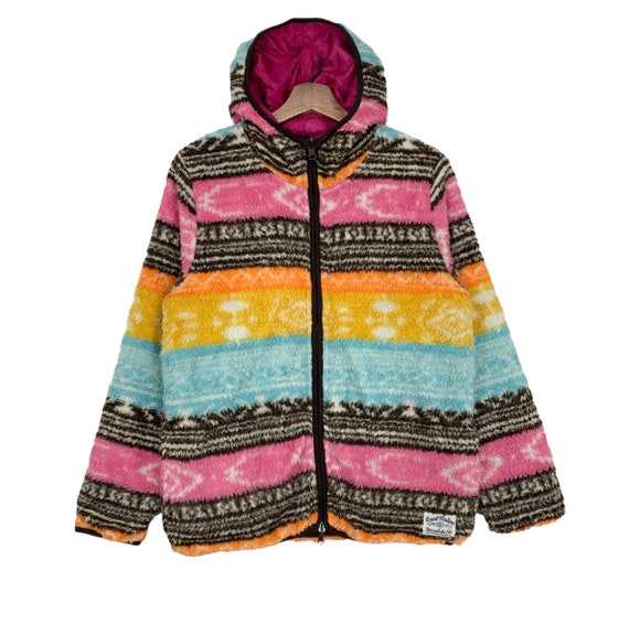 Vintage 90s Local Motion Reversible Fleece Jacket - Hawaii