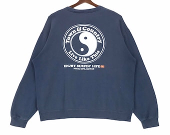 Vintage Town & Country Sweatshirt Tc Surf Hawaii Pullover Jumper XLarge Size Vintage Sweatshirt.