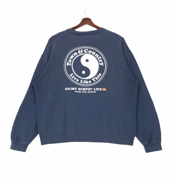 Vintage Town & Country Sweatshirt Tc Surf Hawaii Pullover Jumper  