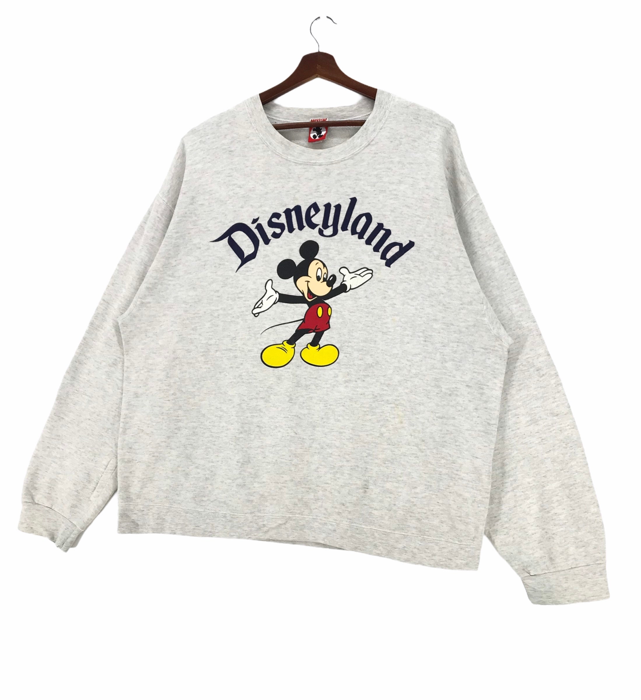 Vintage 90s Mickey Mouse Disneyland Sweatshirt Spellout Disney Mickey ...