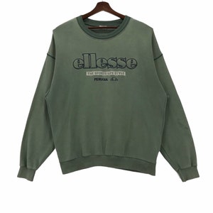 Vintage Ellesse Sweatshirt Embroidery Spellout Ellesse Sportwear Pullover Large Size Vintage Sweatshirt.