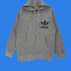 Vintage 90s Adidas Hoodie Up Zip Sweater Big Logo Adidas Sportwear Pullover Small Size Vintage Sweatshirt.