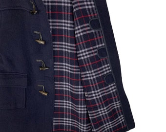 Vintage Burberrys Duffle Coat Burberry Wool Duffle Coat Navy Color