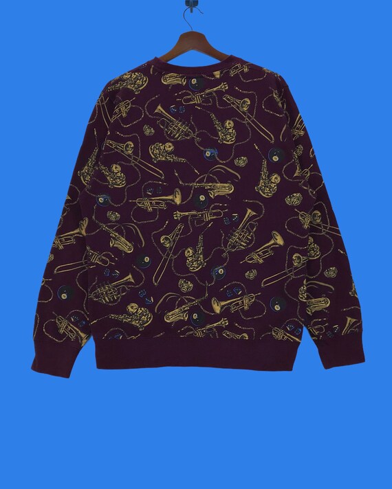 Very Rare!! Vintage Stussy Sweatshirt Full Printed 8ball