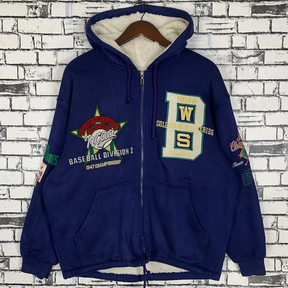 Vintage Ncaa College World Series Baseball Championship Zipper