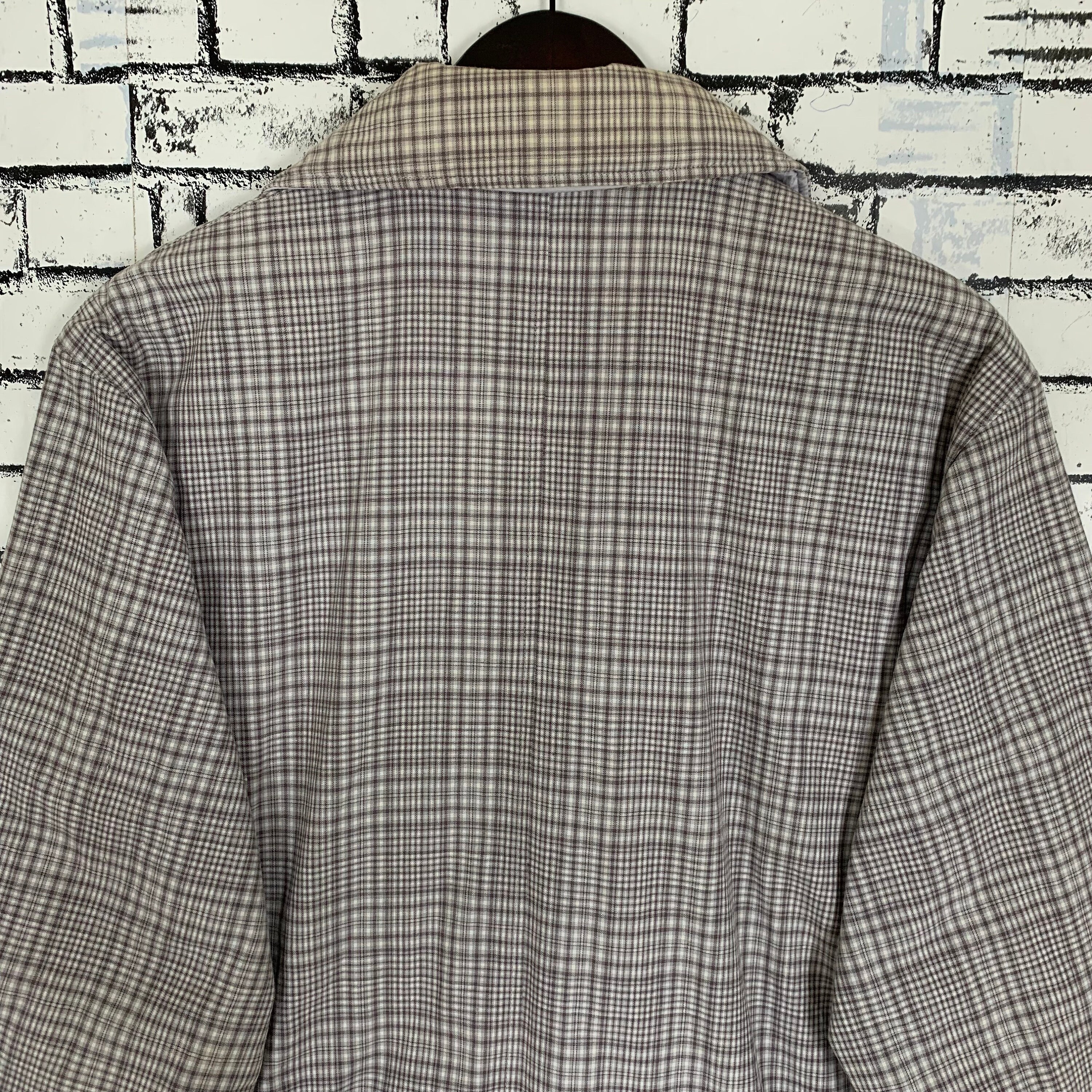 ヴィンテージ イヴ・サンローラン チェック柄 ロングコート ローブ