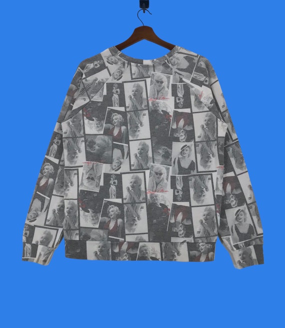 Vintage Marilyn Monroe Sweatshirt Crewneck Full Print M Marilyn