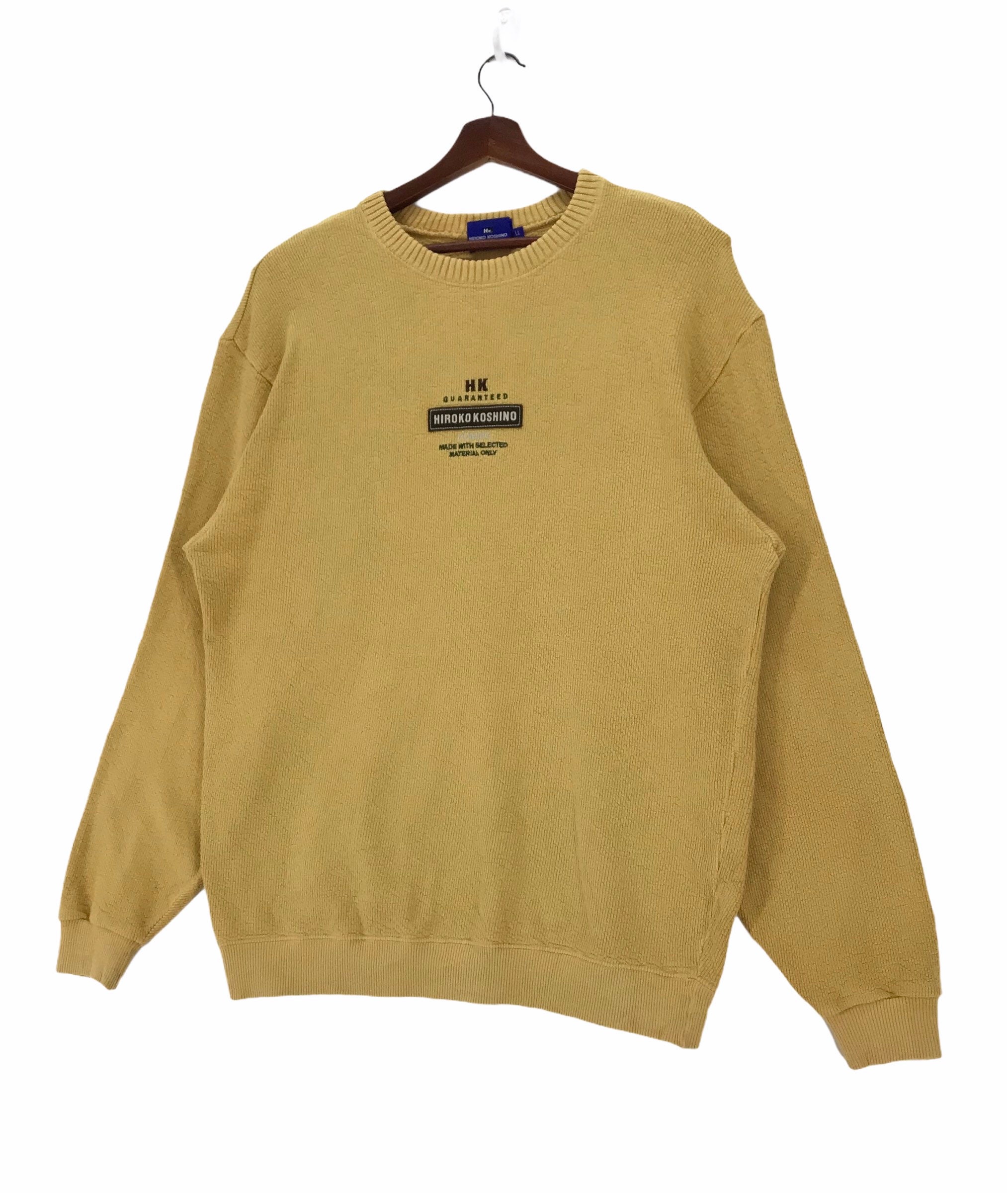 Japanese Designer Hiroko Koshino Homme Sweatshirt Embroidery Spellout Hiroko Koshino Homme Pullover Large Size Vintage Sweatshirt. Etsy