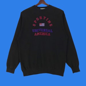 Vintage Universal Sports American Sweatshirt Spellout Sporting Universal America Pullover Jumper Large Size Vintage Sweatshirt.